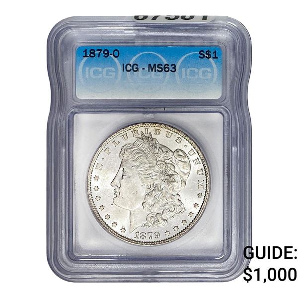 1879-O Morgan Silver Dollar ICG MS63