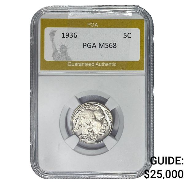 1936 Buffalo Nickel PGA MS68
