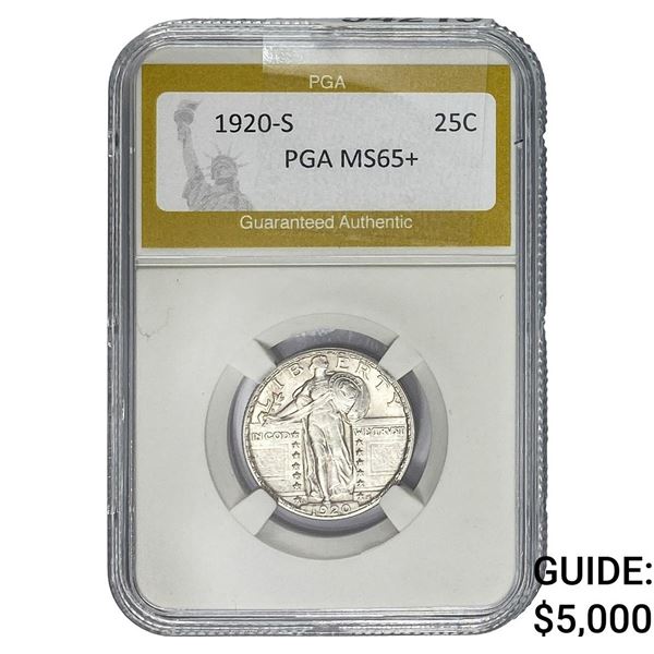 1920-S Standing Liberty Quarter PGA MS65+