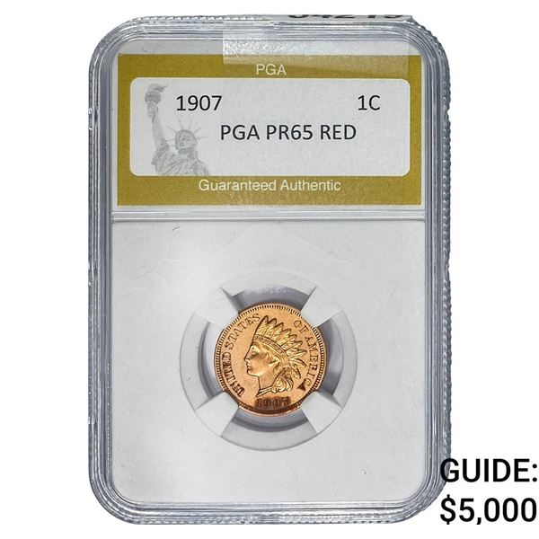 1907 Indian Head Cent PGA PR65 Red