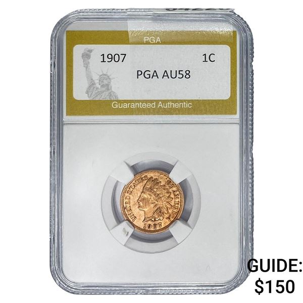 1907 Indian Head Cent PGA AU58