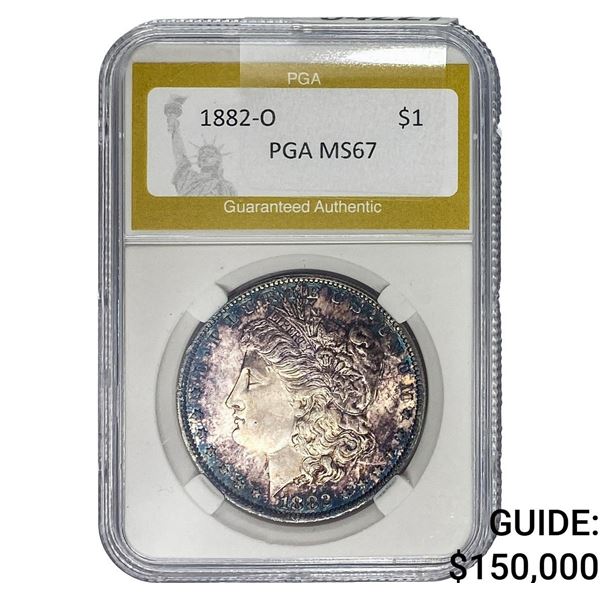 1882-O Morgan Silver Dollar PGA MS67