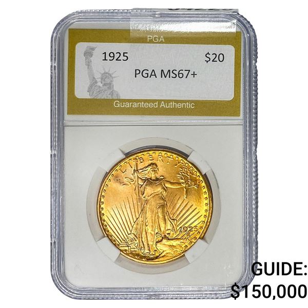 1925 $20 Gold Double Eagle PGA MS67+