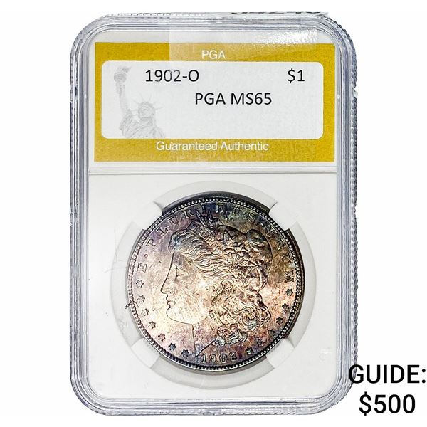 1902-O Morgan Silver Dollar PGA MS65