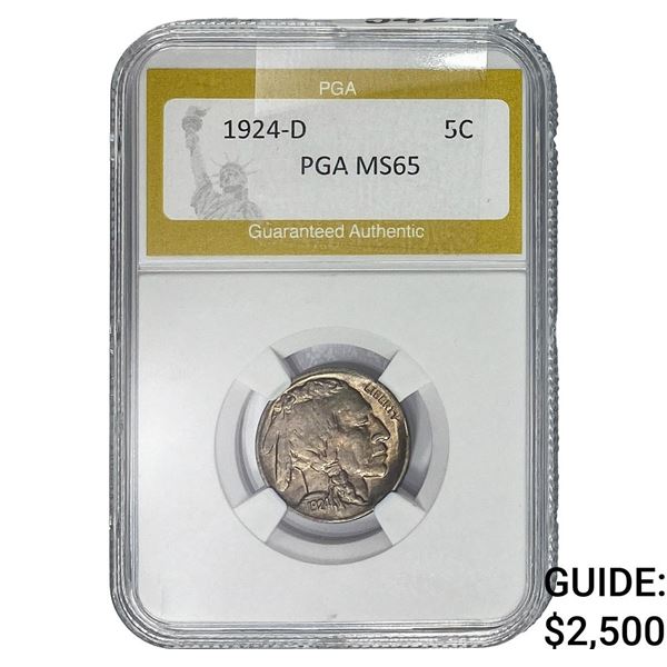 1924-D Buffalo Nickel PGA MS65
