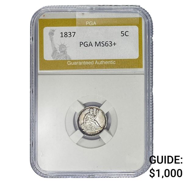 1837 Seated Liberty Half Dime PGA MS63+