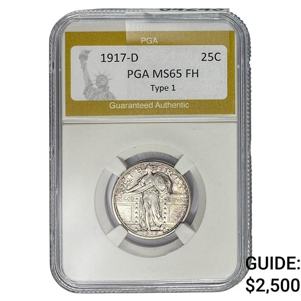 1917-D Standing Liberty Quarter PGA MS65 FH