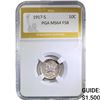 Image 1 : 1917-S Mercury Silver Dime PGA MS64 FSB