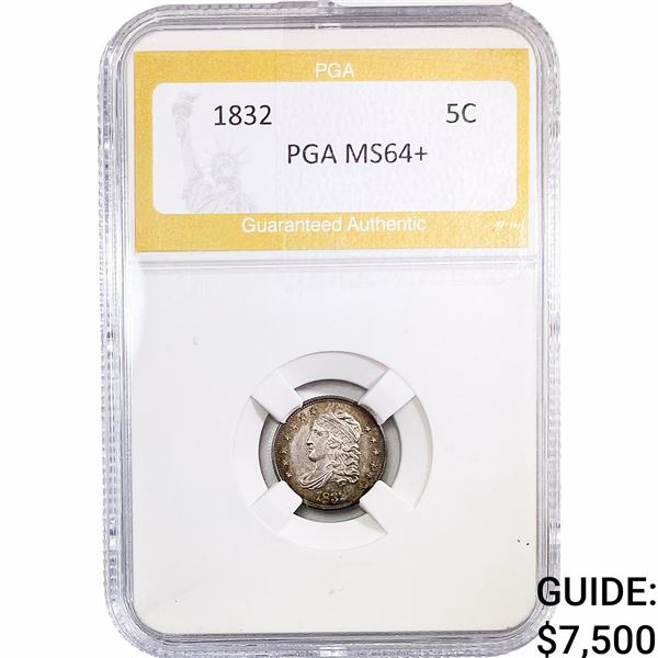 1832 Capped Bust Half Dime PGA MS64+