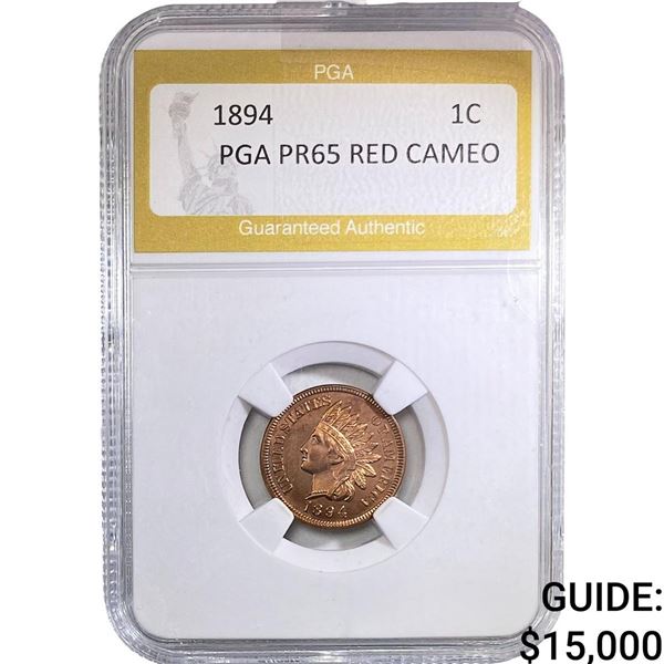 1894 Indian Head Cent PGA PR65 Red Cameo