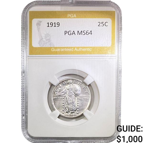 1919 Standing Liberty Quarter PGA MS64