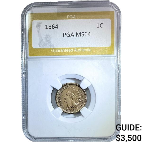 1864 Indian Head Cent PGA MS64