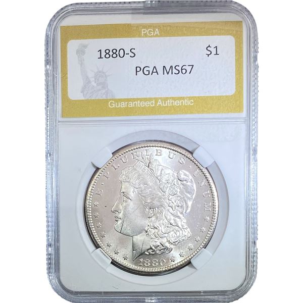 1880-S Morgan Silver Dollar PGA MS67