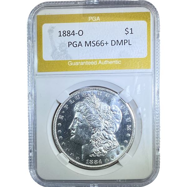 1884-O Morgan Silver Dollar PGA MS66+ DMPL