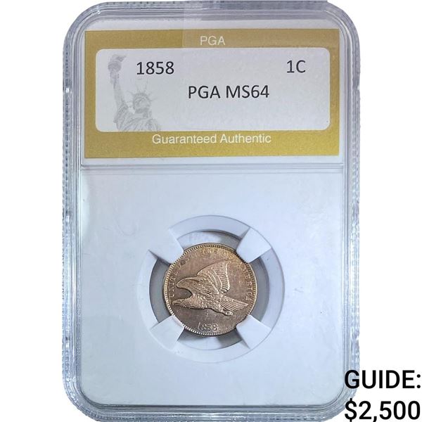 1858 Flying Eagle Cent PGA MS64