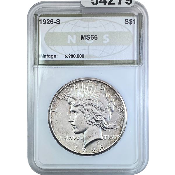 1926-S Silver Peace Dollar NGS MS66