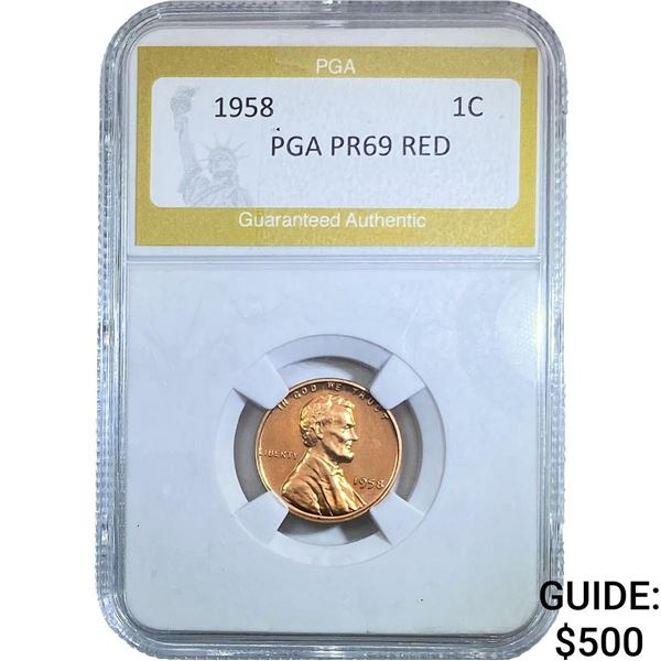1958 Wheat Cent PGA PR69 Red