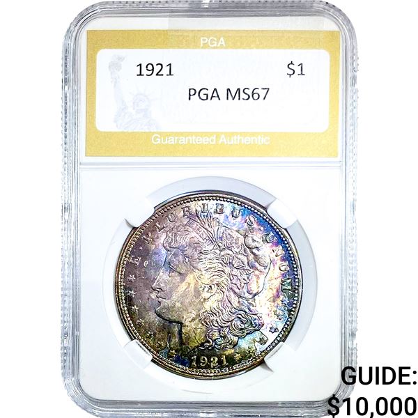 1921 Morgan Silver Dollar PGA MS67