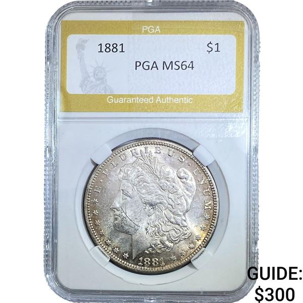 1881 Morgan Silver Dollar PGA MS64