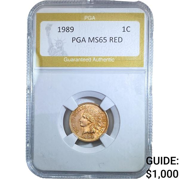 1898 Indian Head Cent PGA MS65 Red