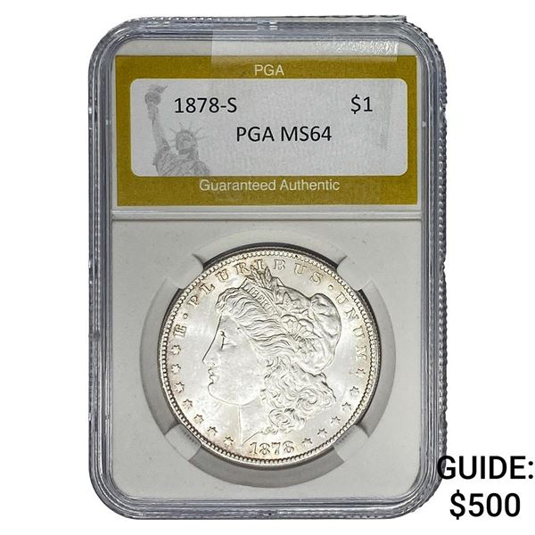 1878-S Morgan Silver Dollar PGA MS64