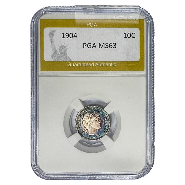 1904 Barber Dime PGA MS63
