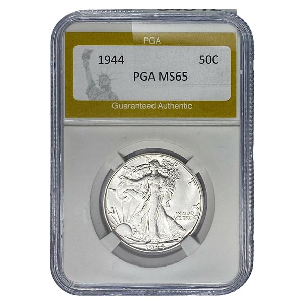 1944 Walking Liberty Half Dollar PGA MS65