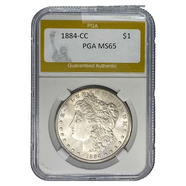 1884-CC Morgan Silver Dollar PGS MS65