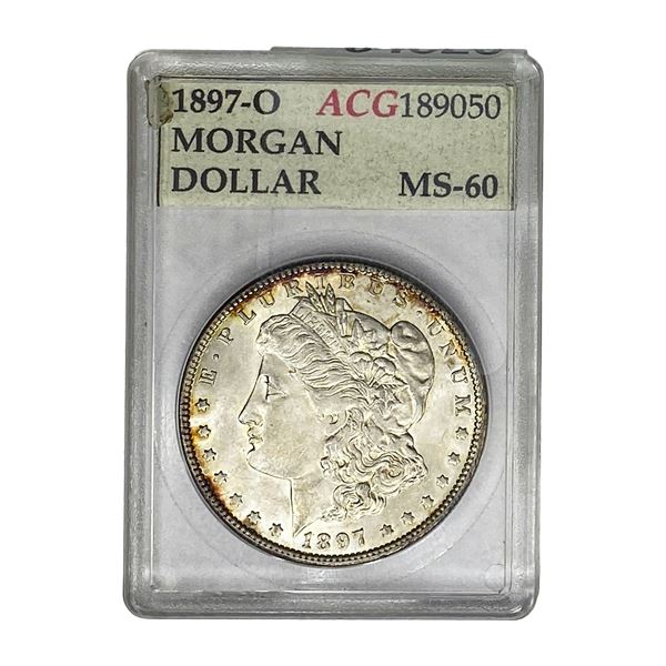 1897-O Morgan Silver Dollar ACG MS60