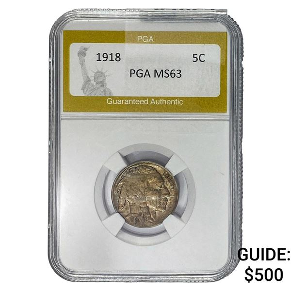 1918 Buffalo Nickel PGA MS63
