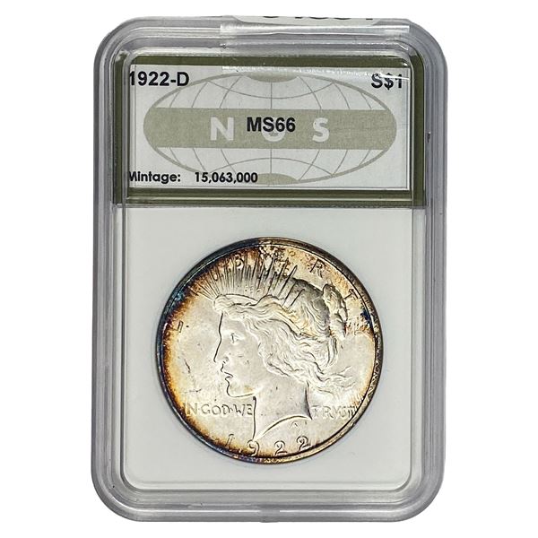 1922-D Silver Peace Dollar NGS MS66