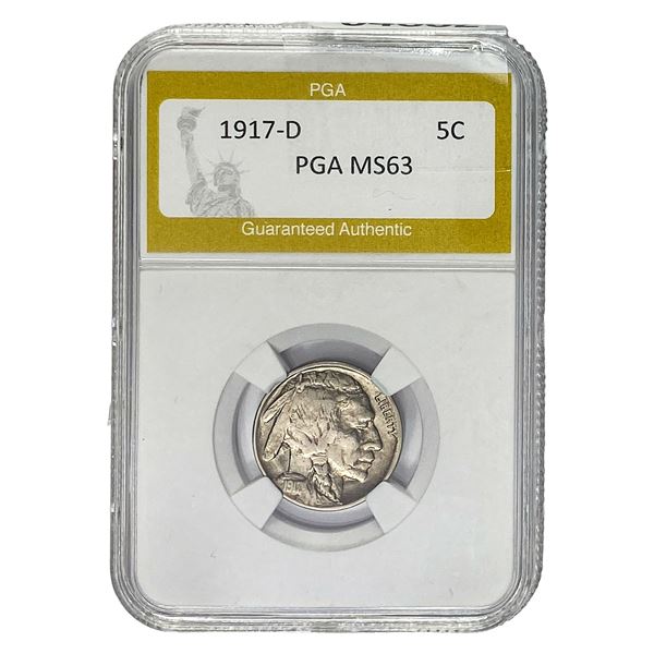 1917-D Buffalo Nickel PGA MS63