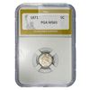 Image 1 : 1871 Seated Liberty Half Dime PGA MS65