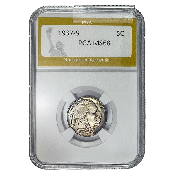 1937-S Buffalo Nickel PGA MS67