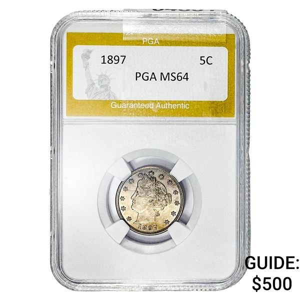 1897 Liberty Victory Nickel PGA MS64