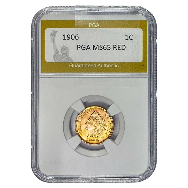 1906 Indian Head Cent PGA MS65 Red