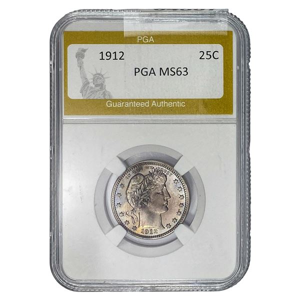1912 Barber Quarter PGA MS63