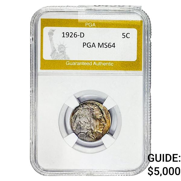 1926-D Buffalo Nickel PGA MS64