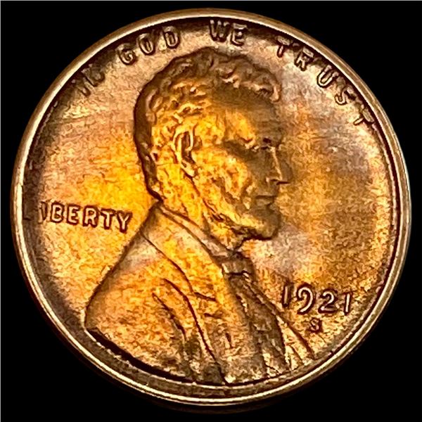 1921-S Red Lincoln Wheat Cent UNCIRCULATED