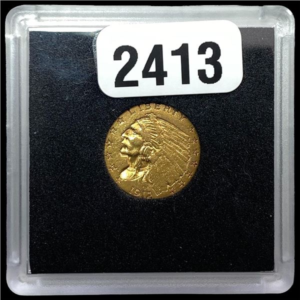 1912 Indian Head Gold $2.50 Quarter Eagle NEARLY UNCIRCULATED