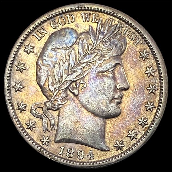 1894-O Silver Barber Half Dollar CLOSELY UNCIRCULATED