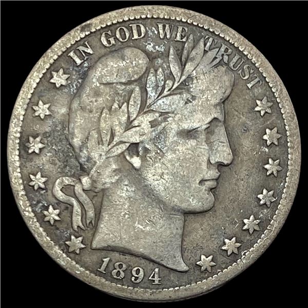 1894-S Silver Barber Half Dollar LIGHTLY CIRCULATED