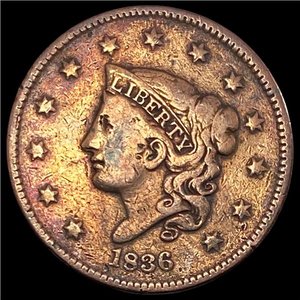 1836 Coronet Head Large Cent LIGHTLY CIRCULATED