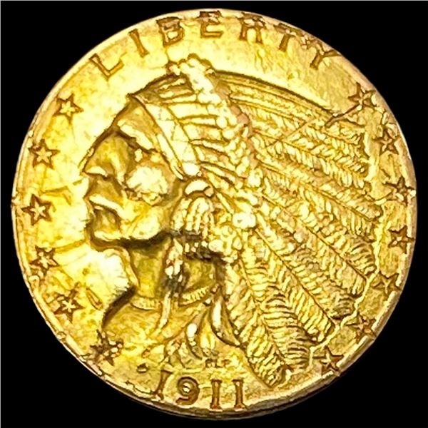 1911 Indian Head Gold $2.50 Quarter Eagle HIGH GRADE