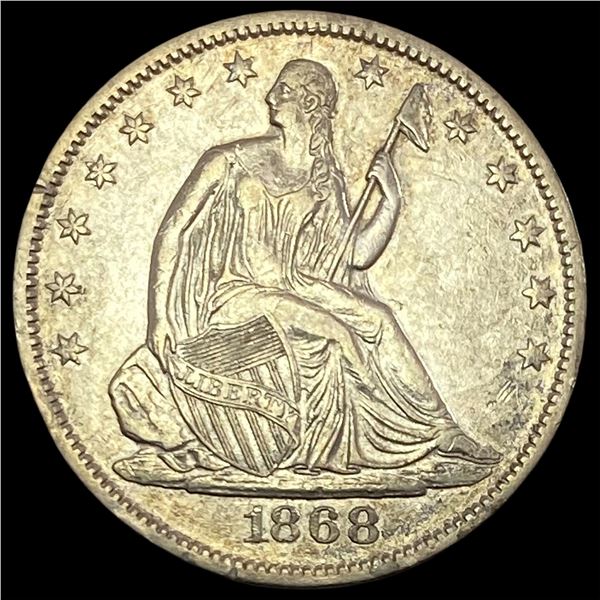 1868-S Silver Half Dollar CLOSELY UNCIRCULATED
