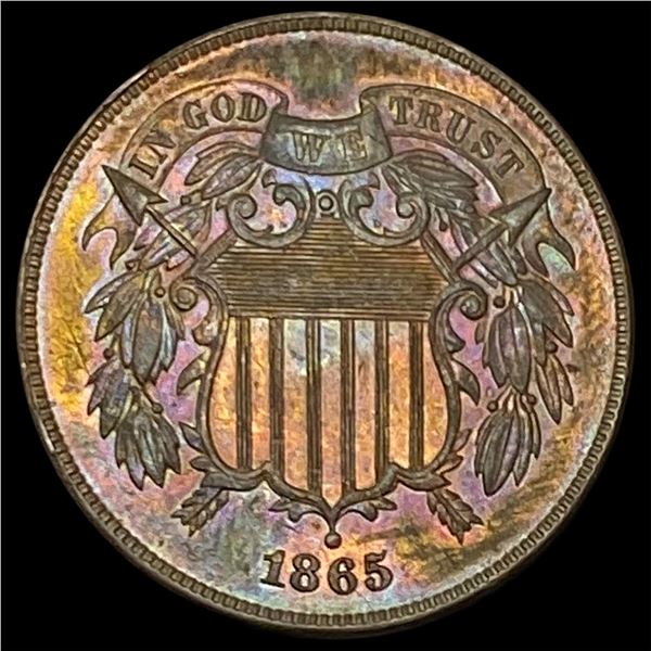 1865 Bronze Two-Cent Piece CLOSELY UNCIRCULATED