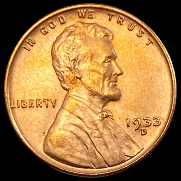 1933-D Red Lincoln Wheat Cent UNCIRCULATED
