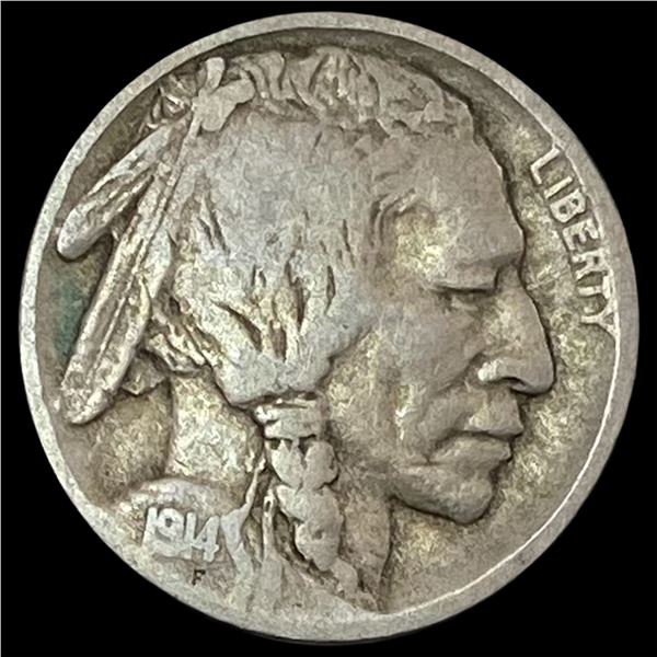 1914-D Buiffalo Nickel Five Cents NEARLY UNCIRCULATED