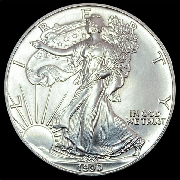 1990 1 oz Silver American Eagle $1 SUPERB GEM BU