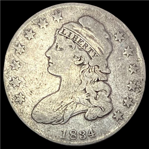 1834 Capped Bust Half Dollar LIGHTLY CIRCULATED